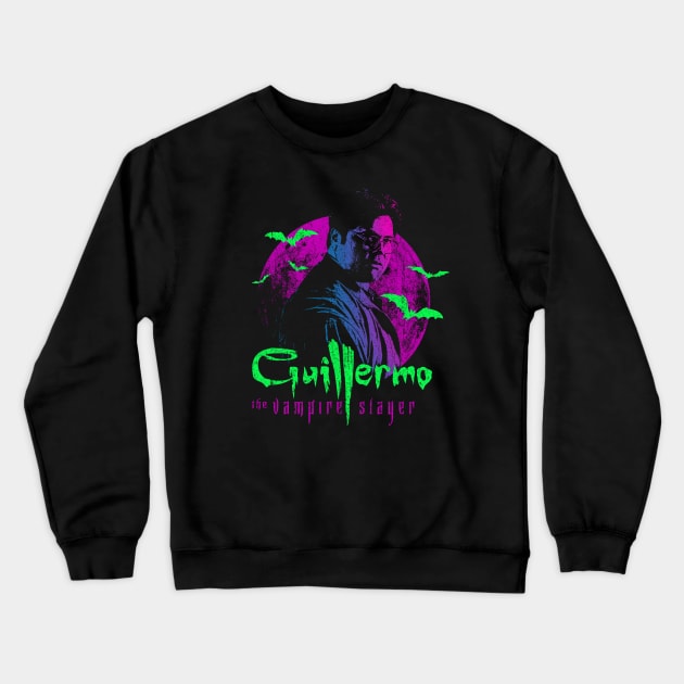 Guillermo the Vampire Slayer Crewneck Sweatshirt by huckblade